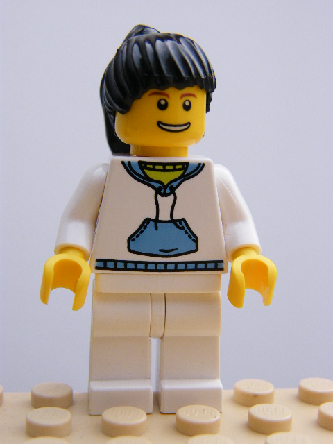LEGO 116 PANENKA BÍLÁ S MODROU KAPSOU